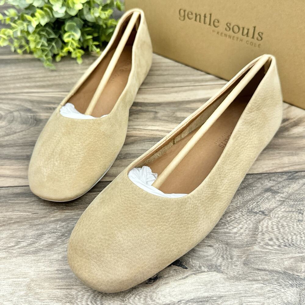 NIB Gentle Souls Kenneth Cole 9M Eugene Deconstructed Travel Ballet Flats Butter